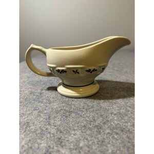 Longaberger Woven Traditions Pottery Holly Gravy- Sauce Boat Made in USA 1995